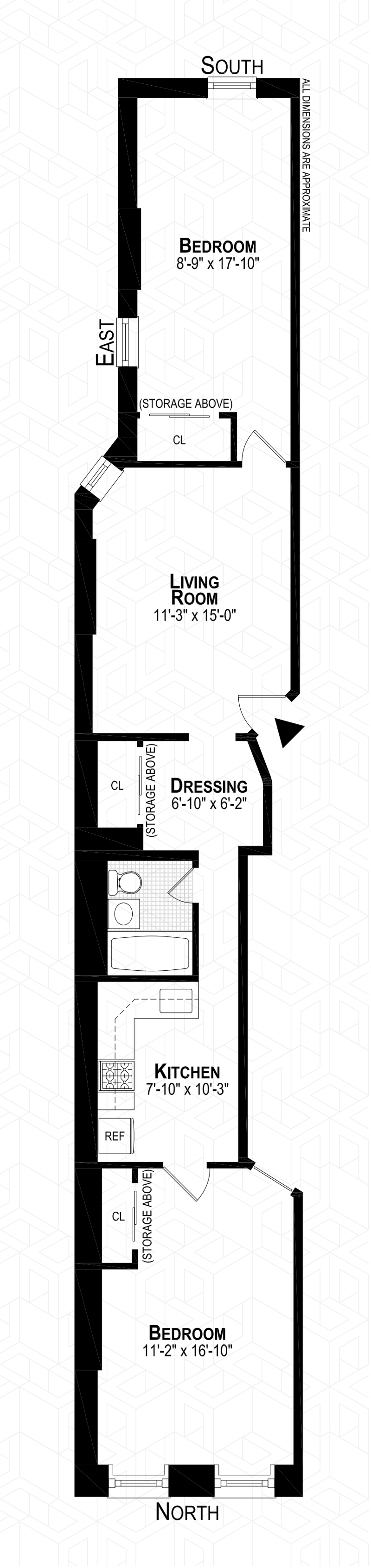 Floorplan for 108 West 17th Street, 7