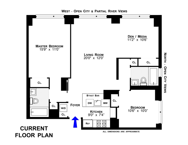 Floorplan for 301 West 53rd Street, 18E