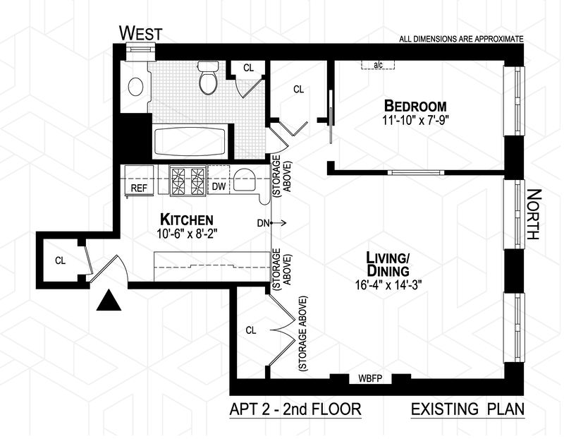 Floorplan for 316 West 103rd Street, 2F