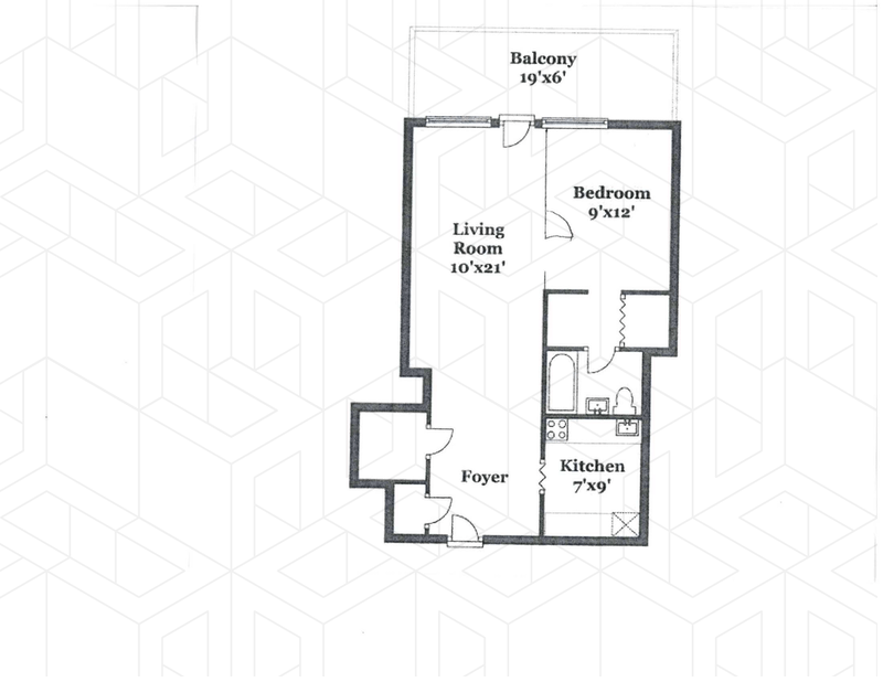Floorplan for 3777 Independence Avenue, 12E