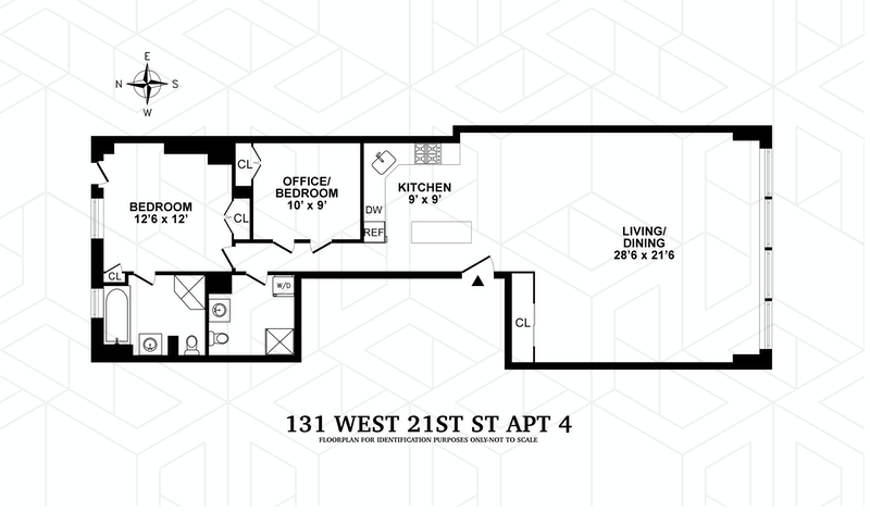 Floorplan for 131 West 21st Street, 4