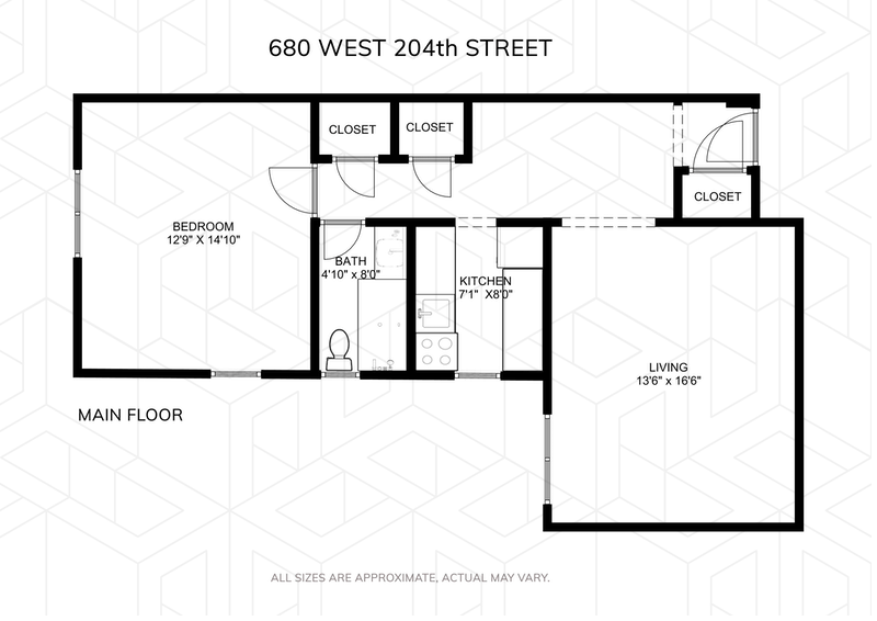 Floorplan for 680 West 204th Street, 2A