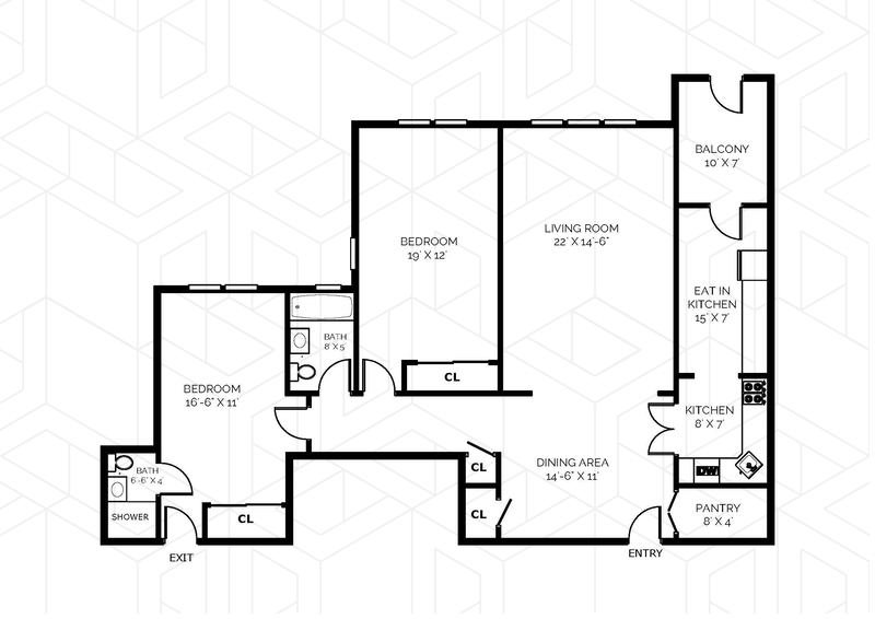 Floorplan for 3299 Cambridge Avenue, 5F