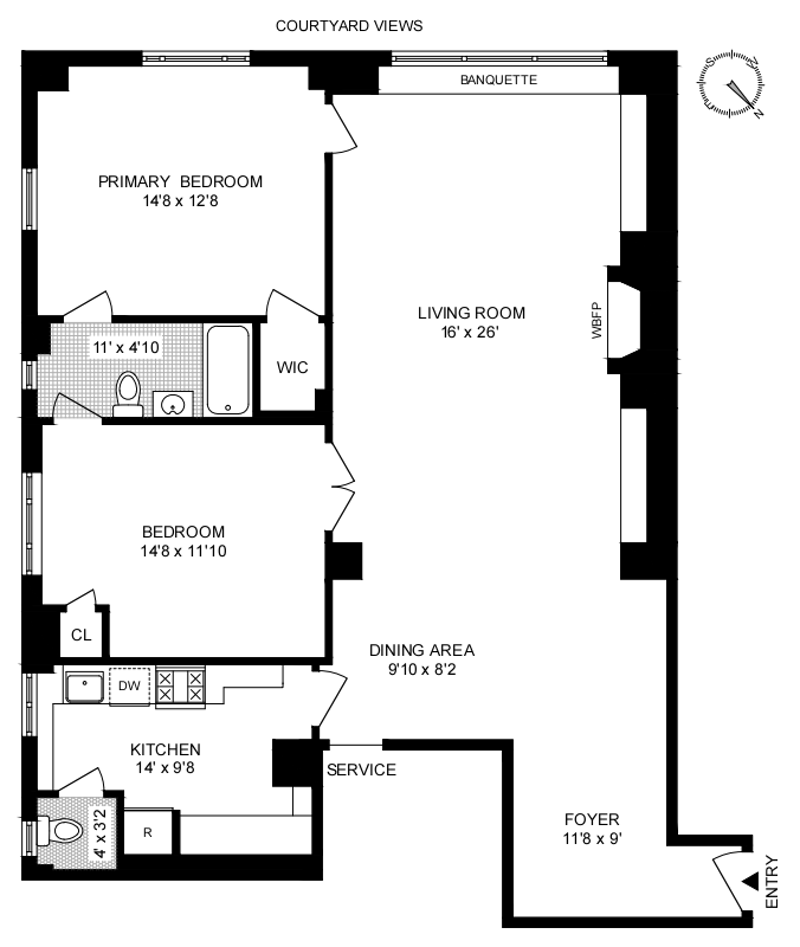 Floorplan for 40 -50 East 10th Street, 4B