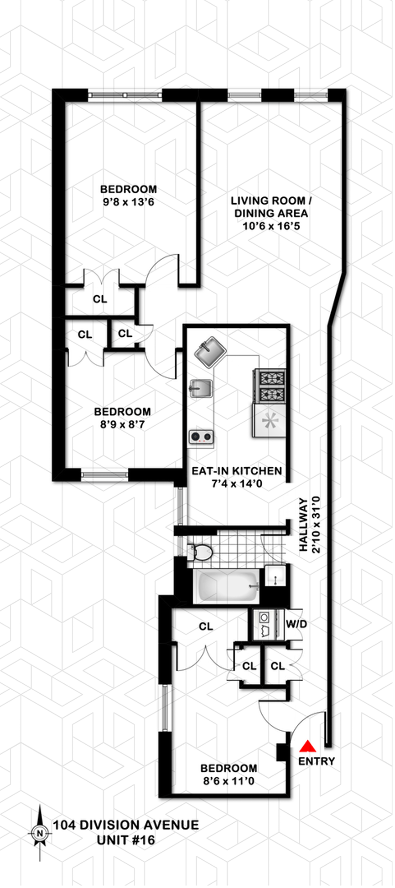 Floorplan for 104 Division Avenue, 16