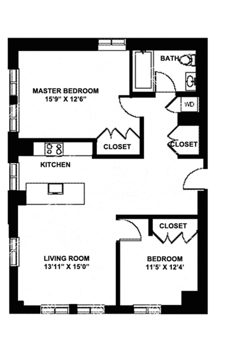 Floorplan for 85 Adams Street, 19A