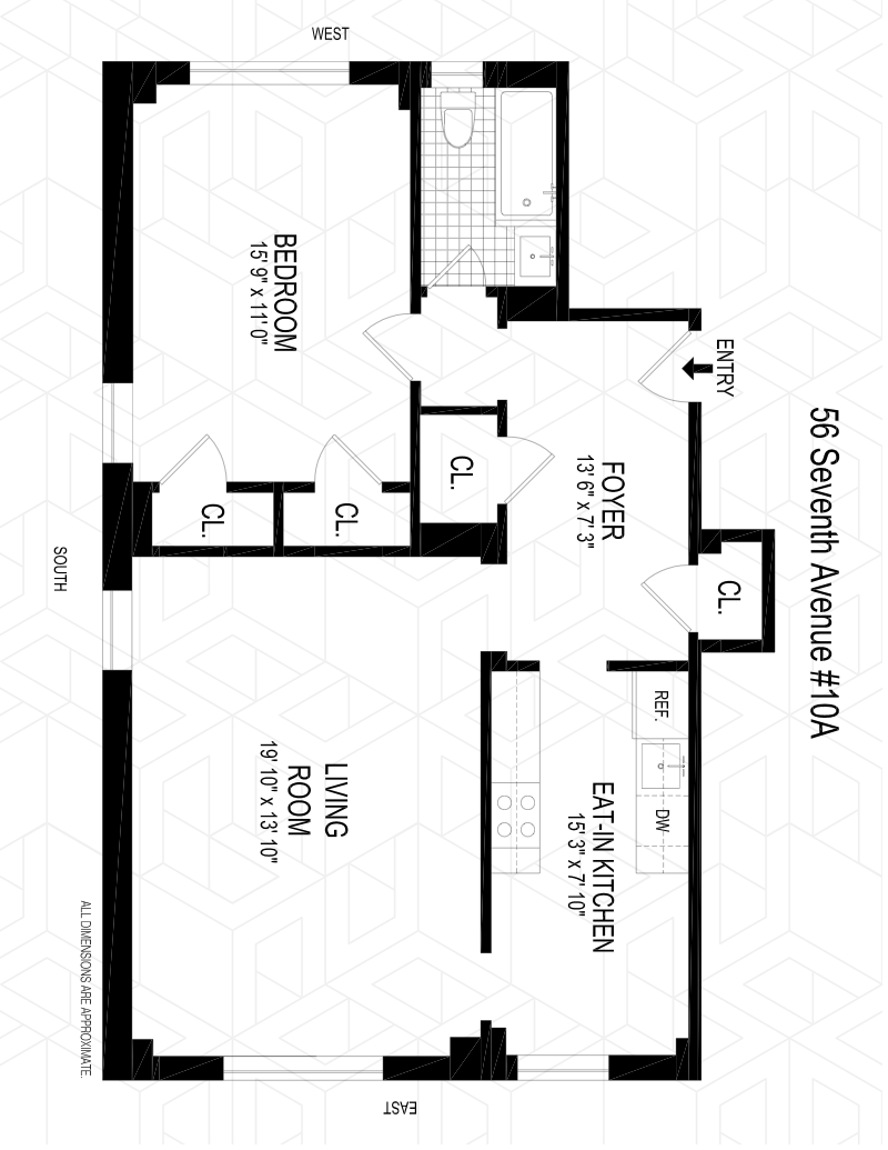 Floorplan for 56 Seventh Avenue, 10A
