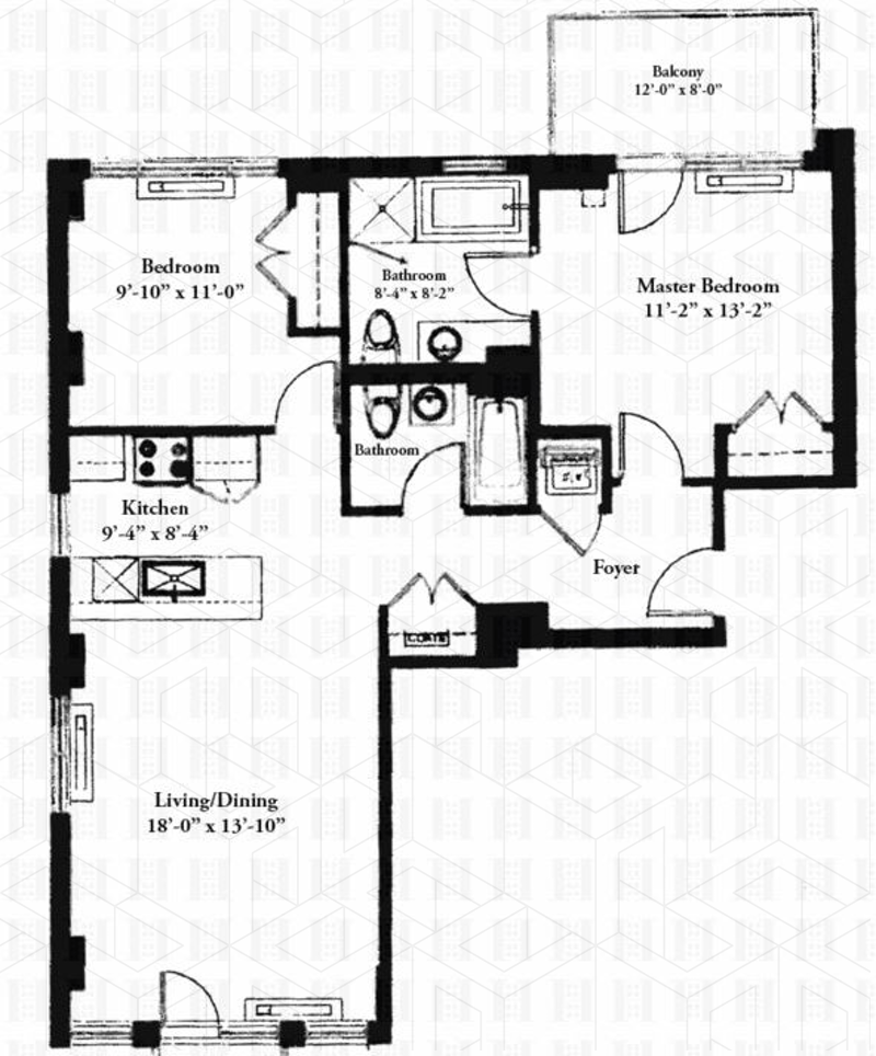 Floorplan for 101 North 5th St, 4A