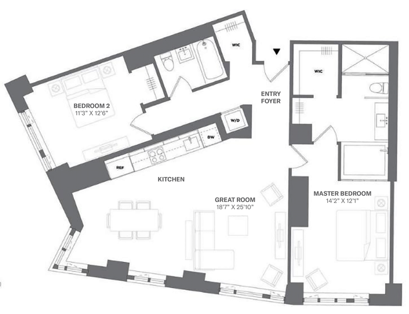 Floorplan for 15 William Street, 26E