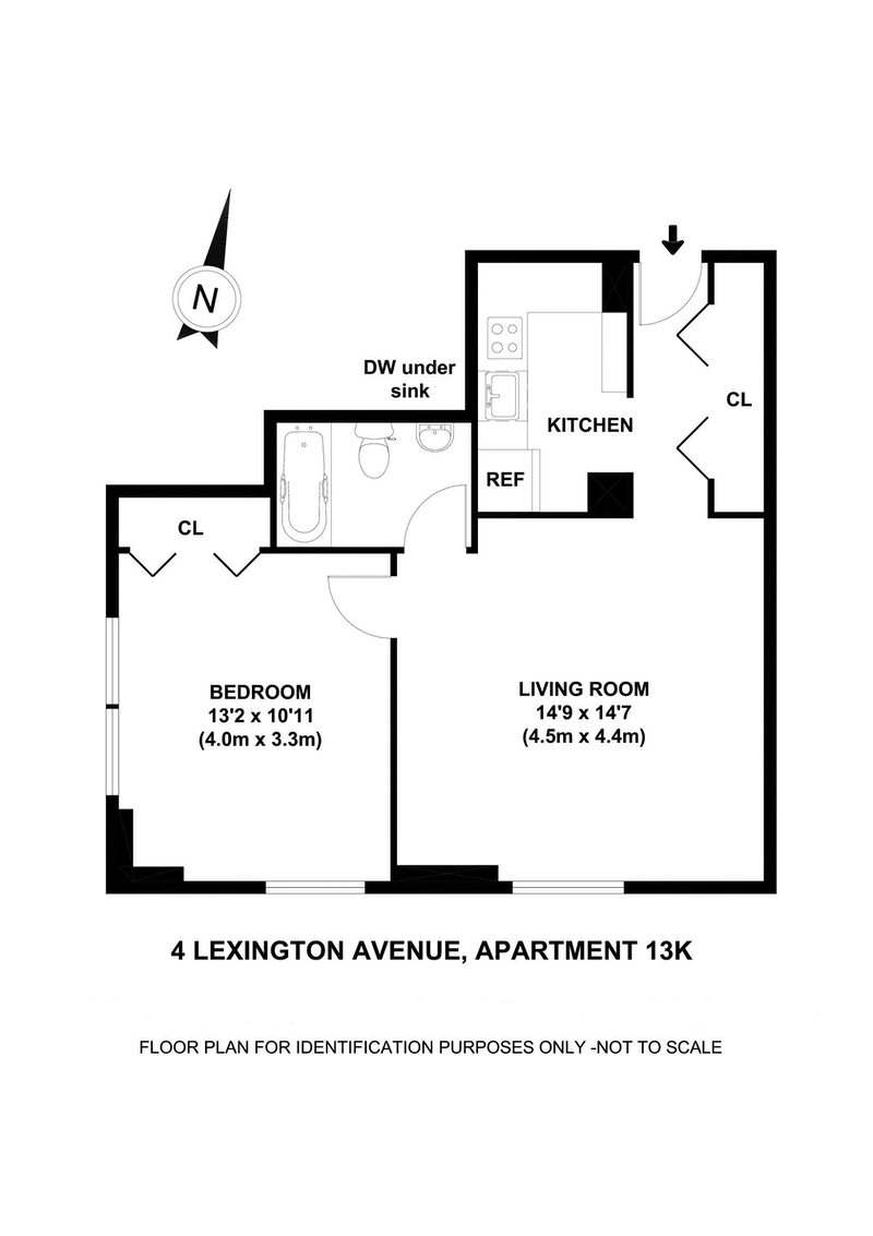 Floorplan for 4 Lexington Avenue, 13K