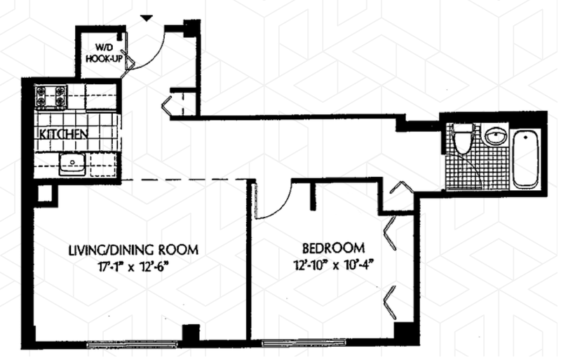 Floorplan for 300 West 145th Street, 2A