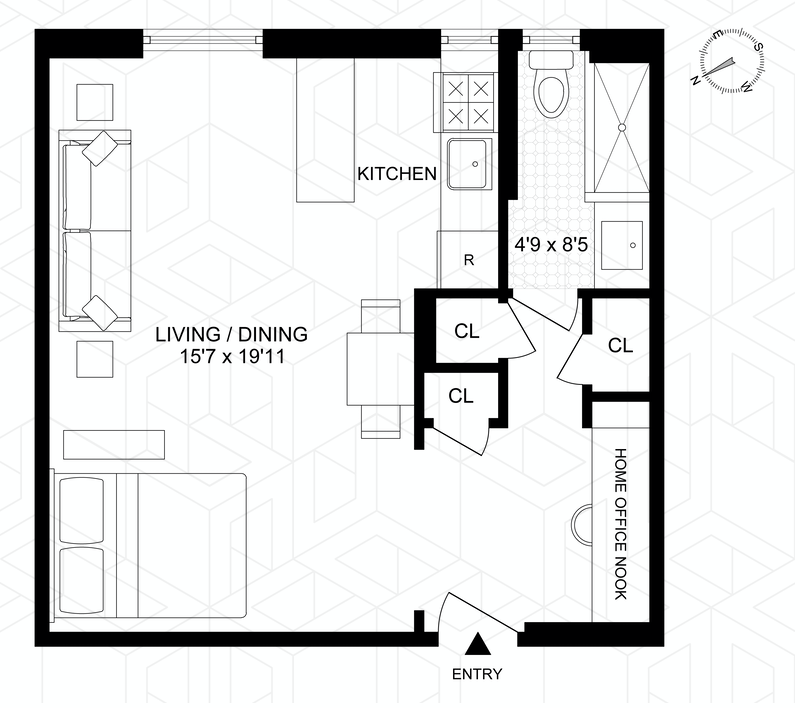 Floorplan for 78 Eighth Avenue, 5F