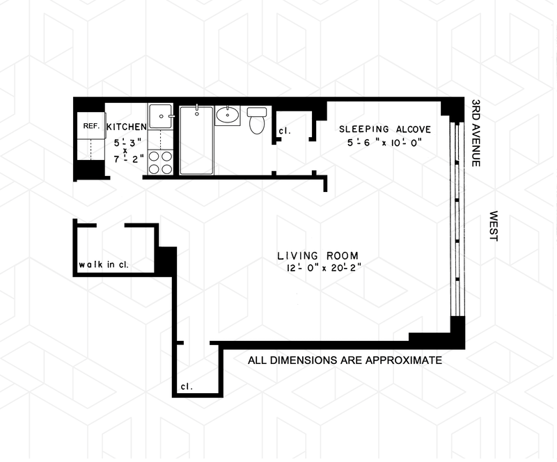 Floorplan for 200 East 15th Street, 3F