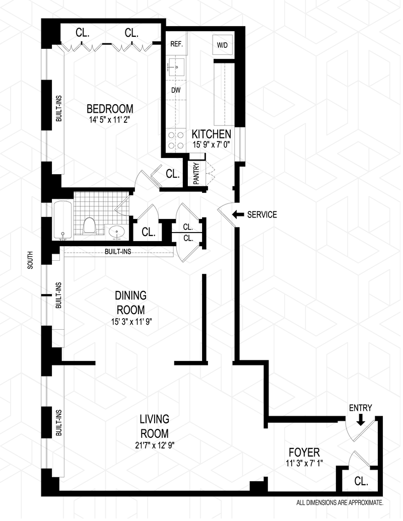 Floorplan for 20 West 77th Street, 3B