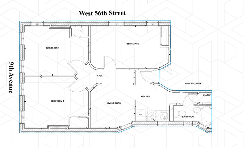 Floorplan for 356 West 56th Street, 8