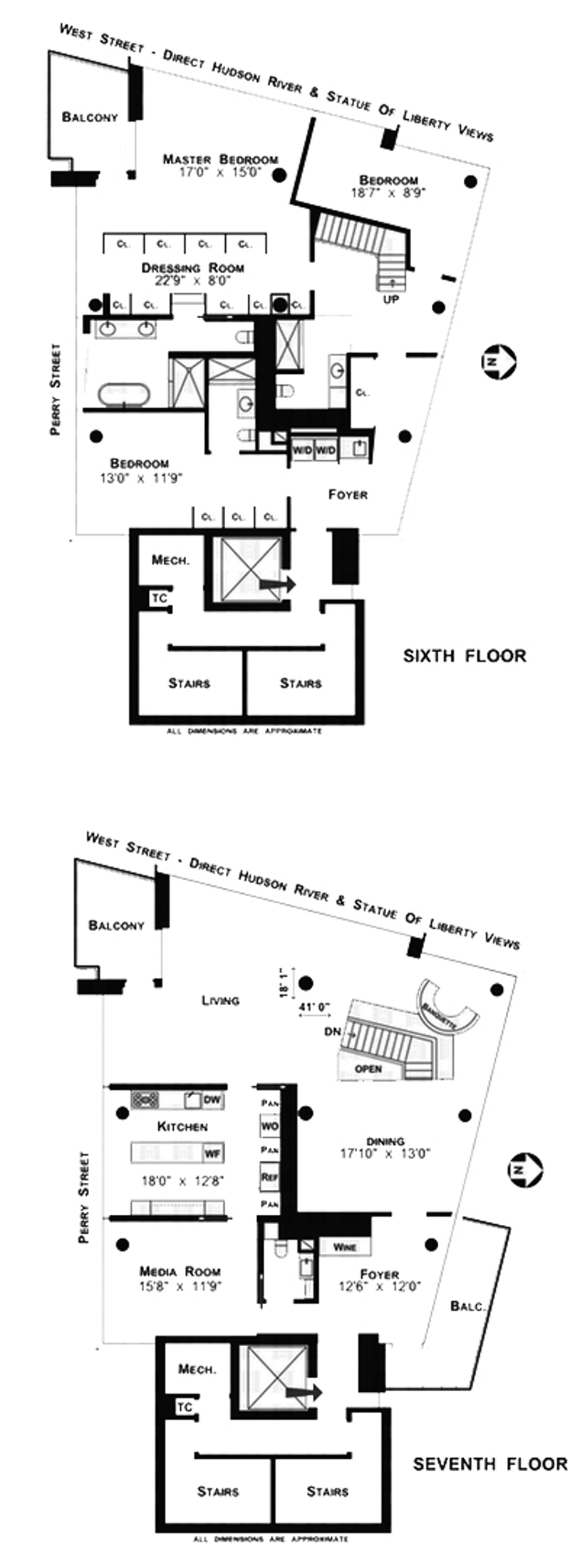 Floorplan for 173 Perry Street, 6/7
