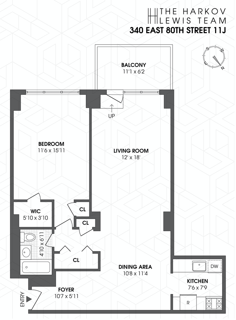 Floorplan for 340 East 80th Street, 11J