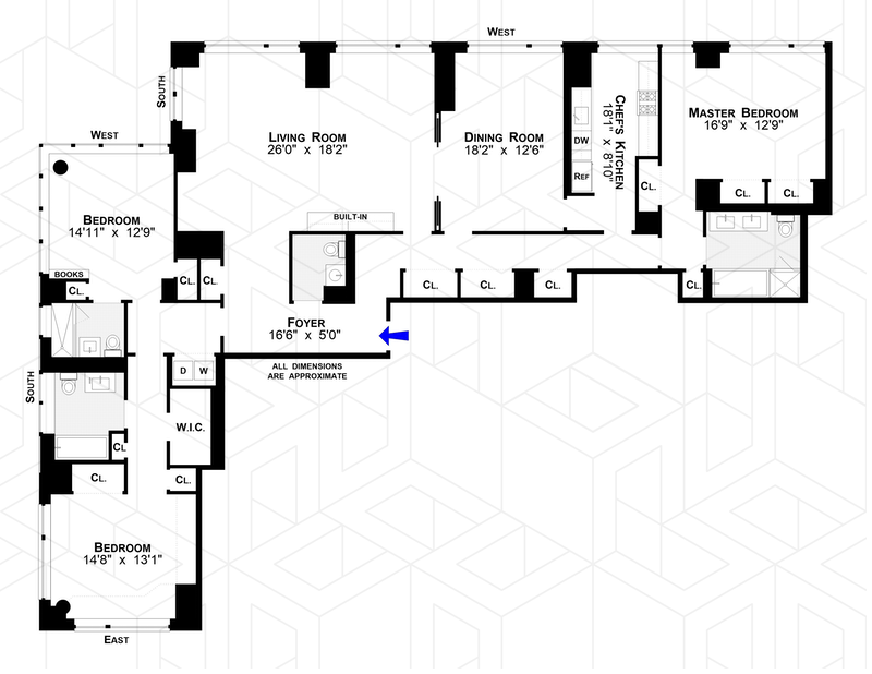 Floorplan for 200 West End Avenue, 12G