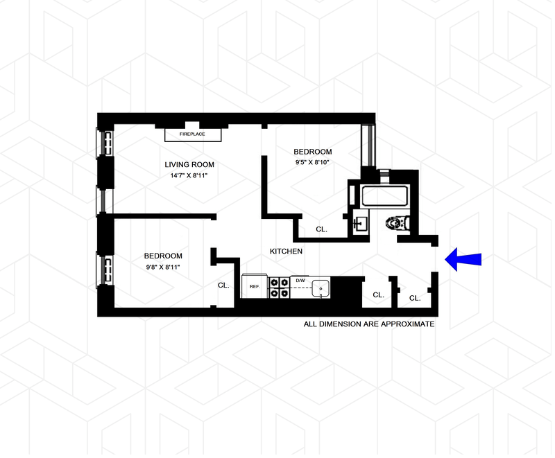 Floorplan for 351 East 58th Street, 3R