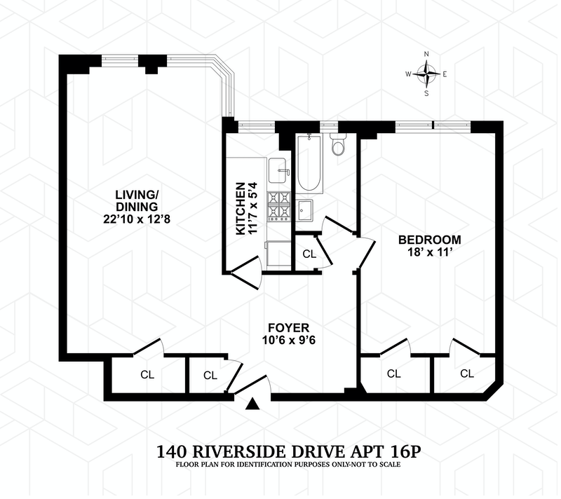 Floorplan for 140 Riverside Drive, 16P