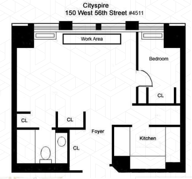 Floorplan for 150 West 56th Street, 4511