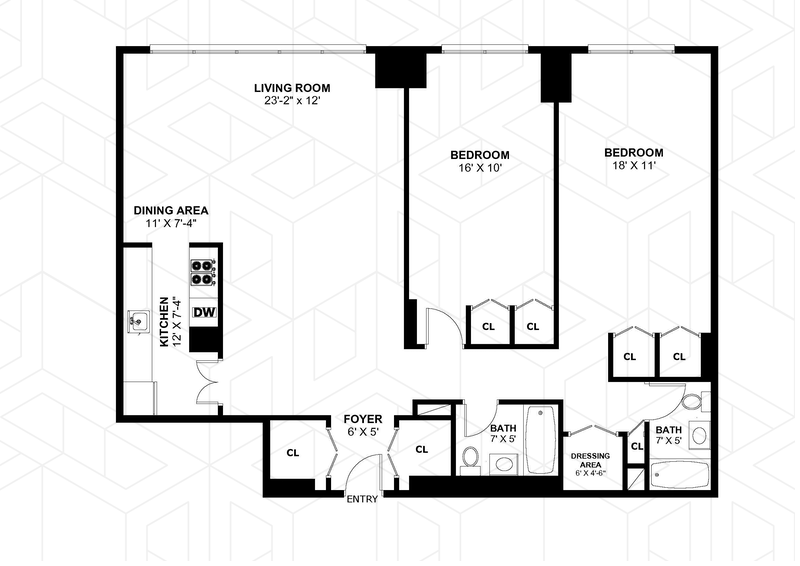 Floorplan for 555 Kappock Street, 16T