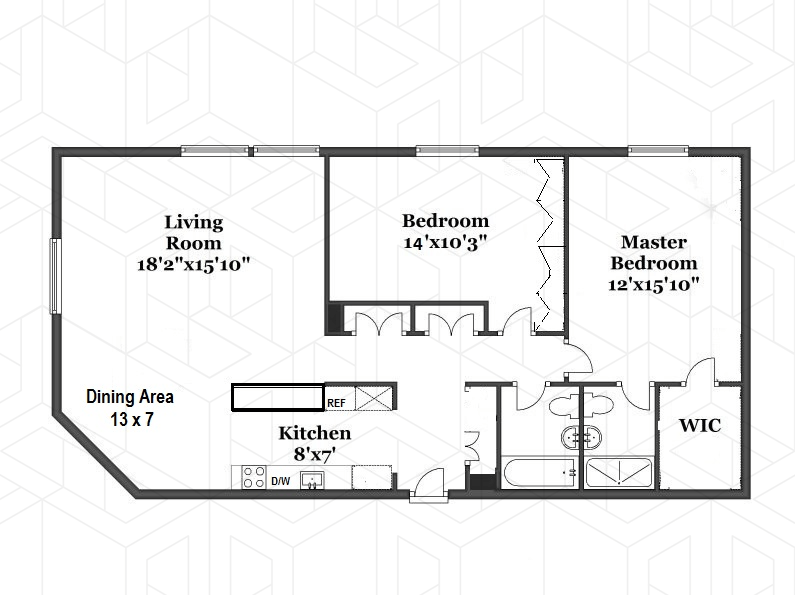 Floorplan for 1619 Third Avenue, 25H