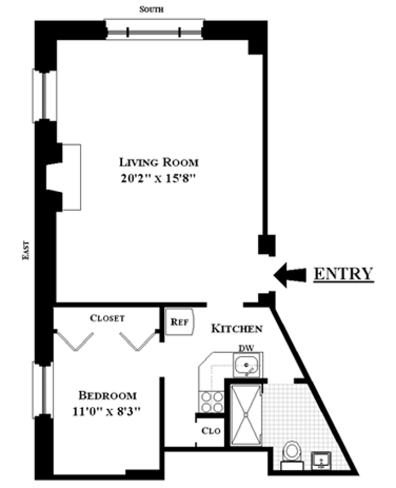 Floorplan for 140 West 69th Street, 81A