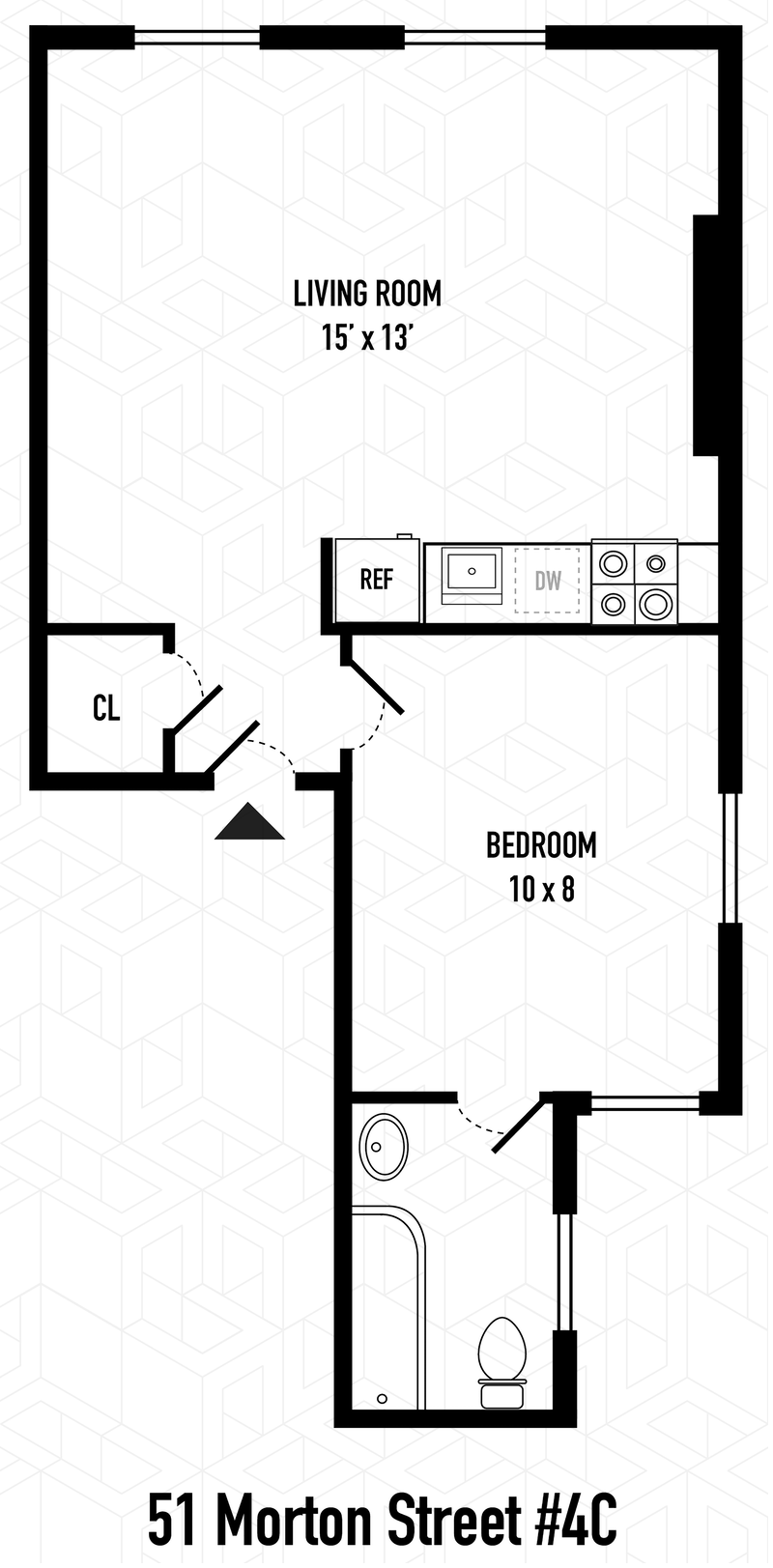 Floorplan for Beautifully Reno  D 1BR On Morton St