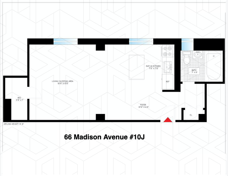 Floorplan for 66 Madison Avenue, 10J