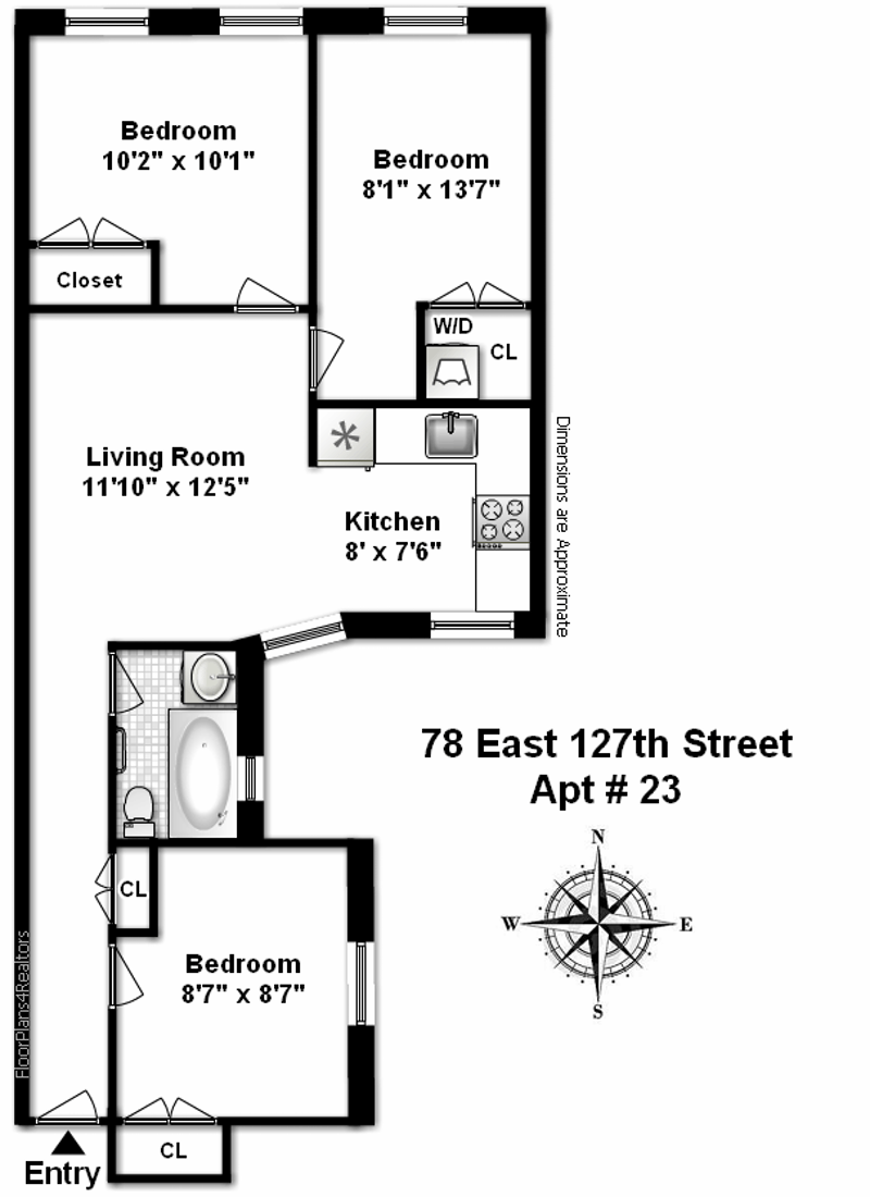 Floorplan for 78 East 127th Street