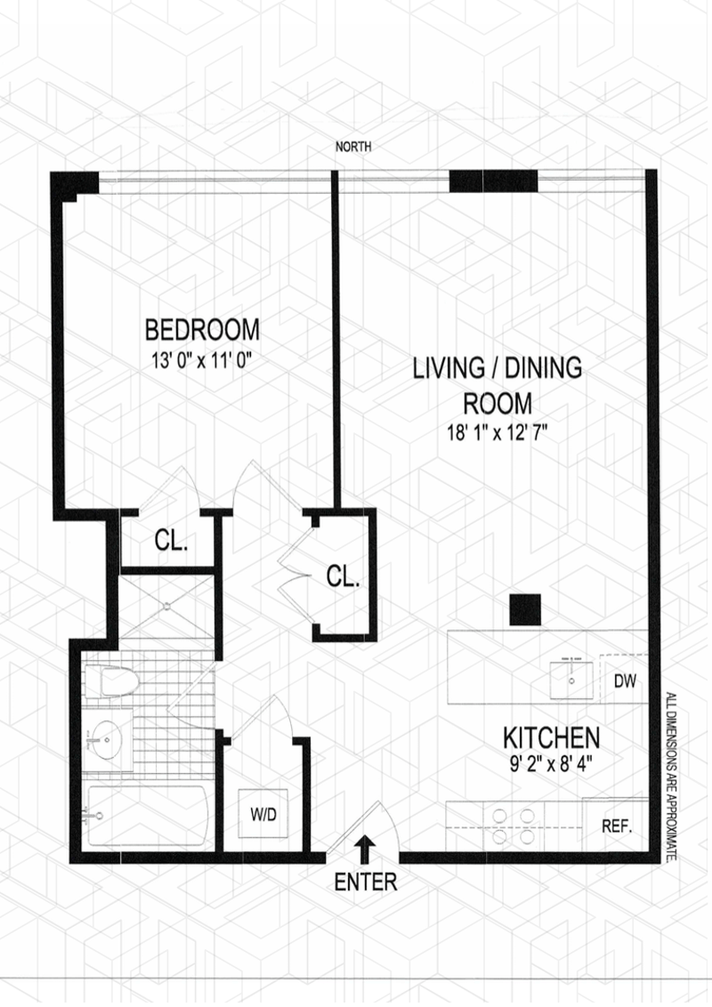 Floorplan for 70 Washington Street, 9Q