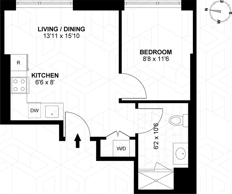 Floorplan for 362 West 127th Street, 3C