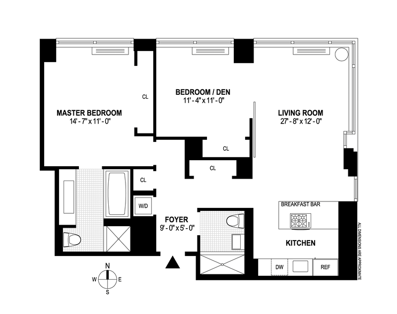Floorplan for 450 West 17th Street, 1603