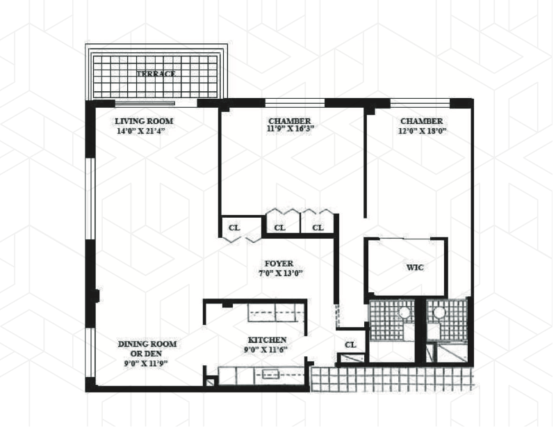 Floorplan for 3935 Blackstone Avenue, 7H