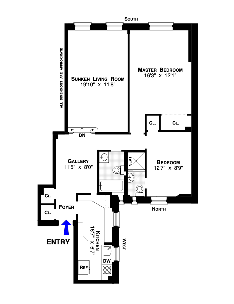 Floorplan for 155 West 71st Street, 2D