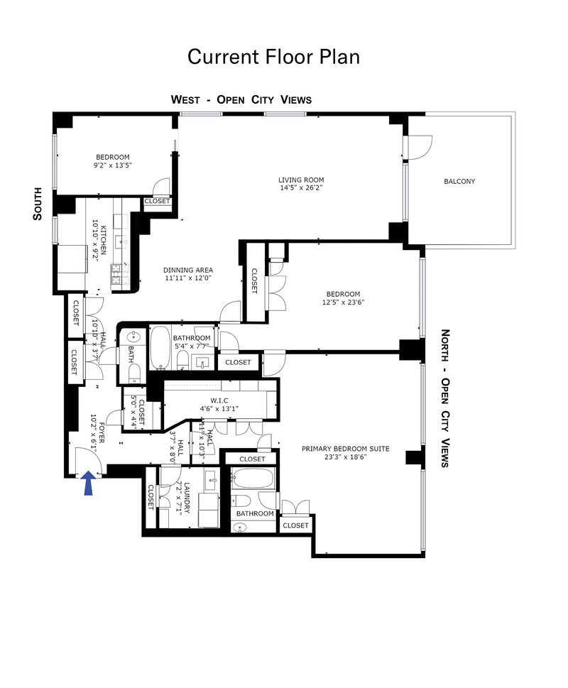 Floorplan for 303 East 57th Street, 17GH