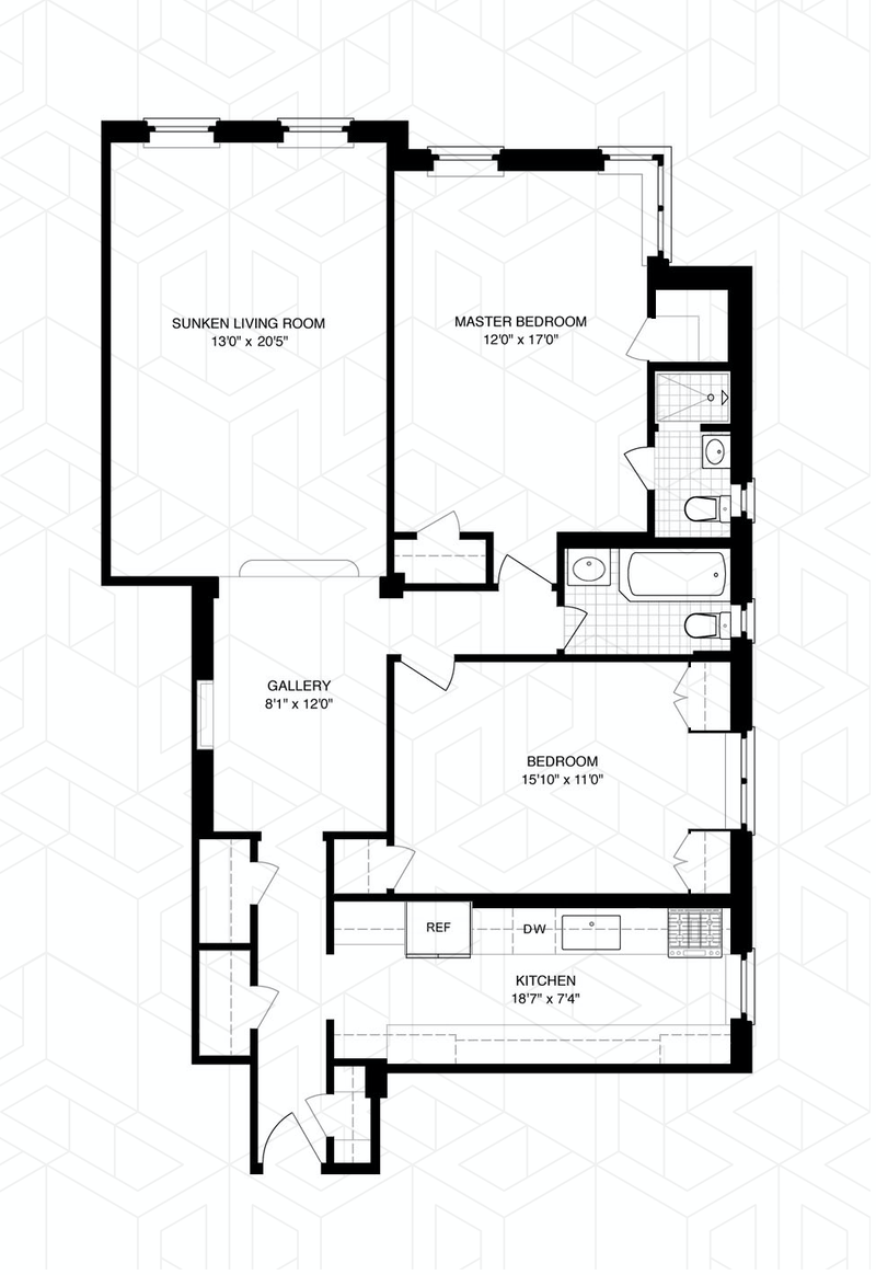 Floorplan for 720 Ft Washington Avenue, 1B