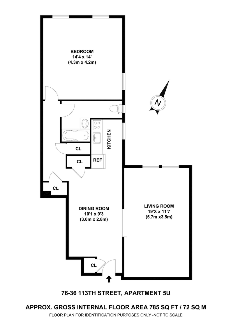 Floorplan for 76 -36 113th St, 5U