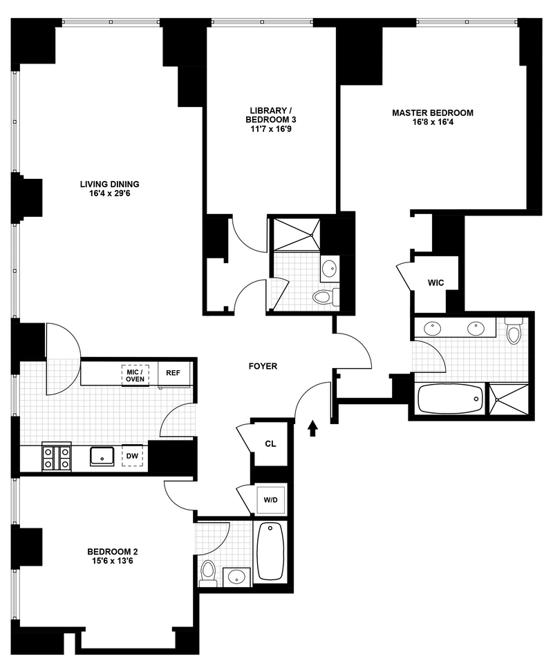 Floorplan for 845 United Nations Plaza, 5A