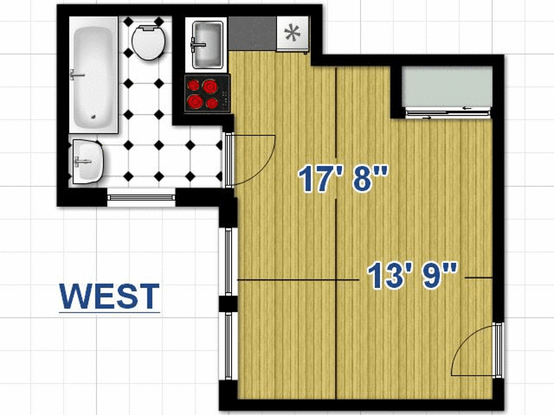 Floorplan for 350 West 55th Street, GR8