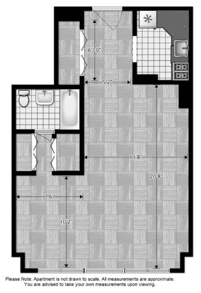 Floorplan for 301 West 45th Street, 15E