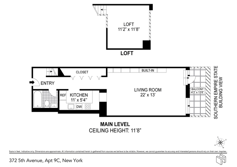 Floorplan for 372 Fifth Avenue, 9C