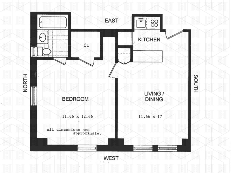 Floorplan for 5 Tudor City Place, 1219
