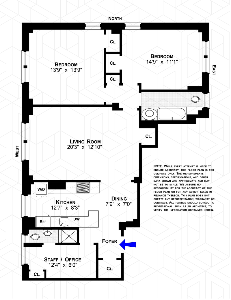 Floorplan for 255 West 84th Street, 9D