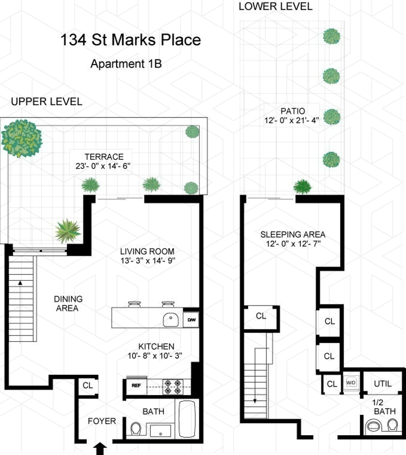 Floorplan for 134 Saint Marks Place, 1B