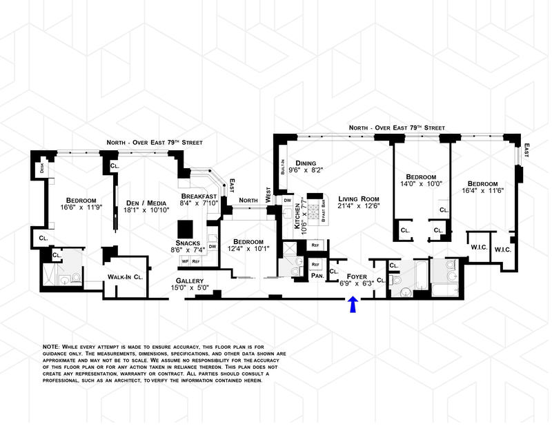 Floorplan for 440 East 79th Street, 12BC