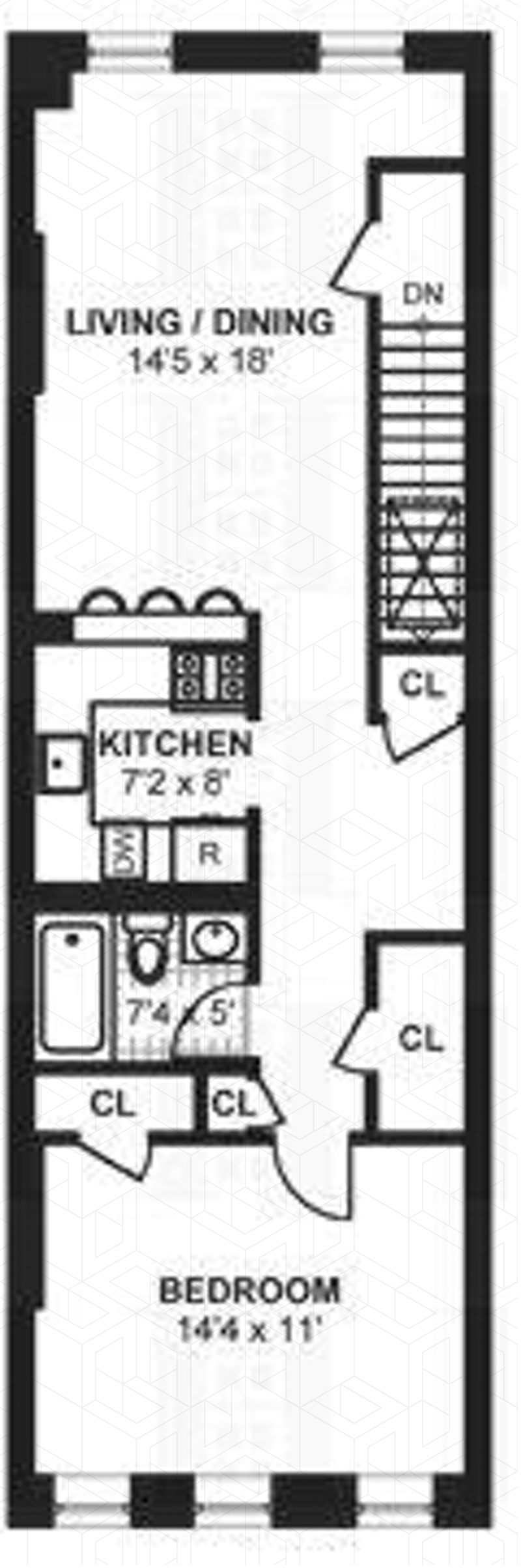 Floorplan for 164 West 133rd Street, 2