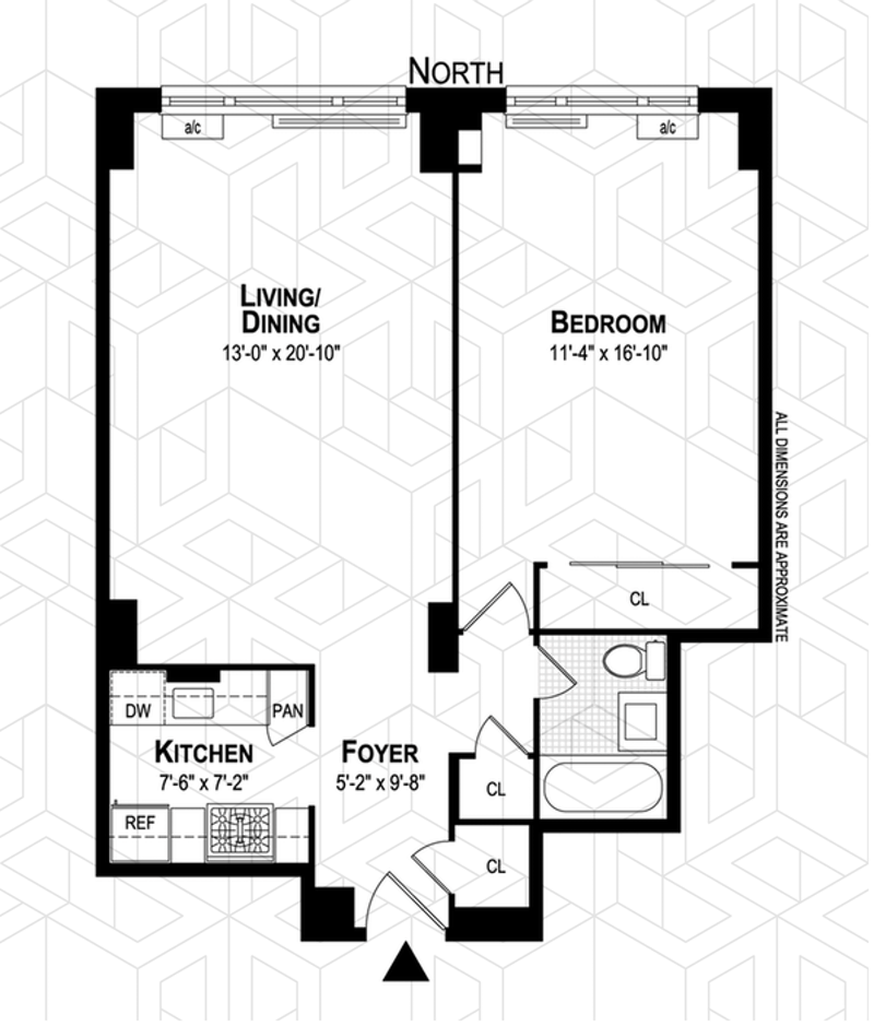 Floorplan for 61 Jane Street, 3K