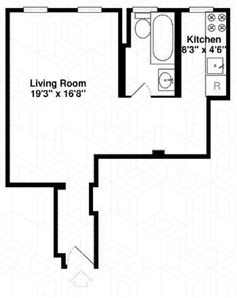 Floorplan for 221 East 76th Street, 2B